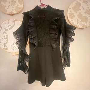 Black Lace Romper